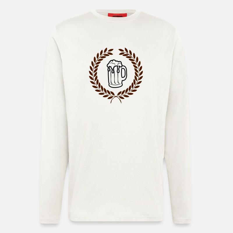 bier_02 - Langarmshirt - made by SPREAD  - OFF WHITE