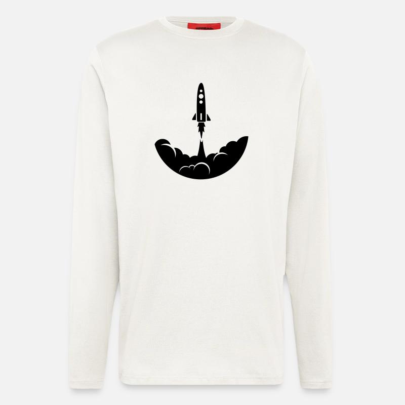 space rocket - Longsleeve - made by SPREAD  - OFF WHITE