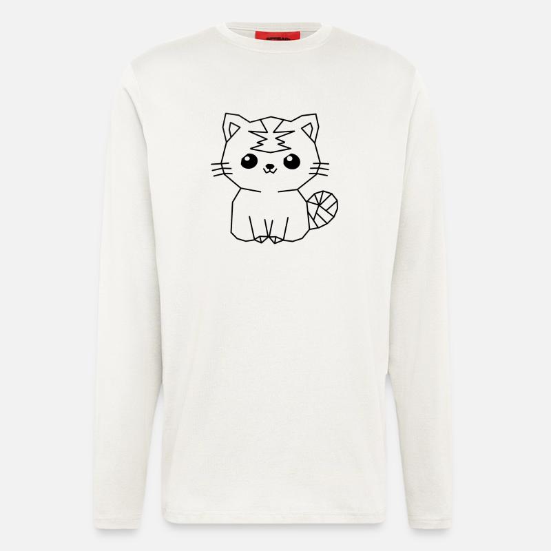 CHAT-POLY - Manches longues bio décontracté fabriqué en UE - OFF WHITE