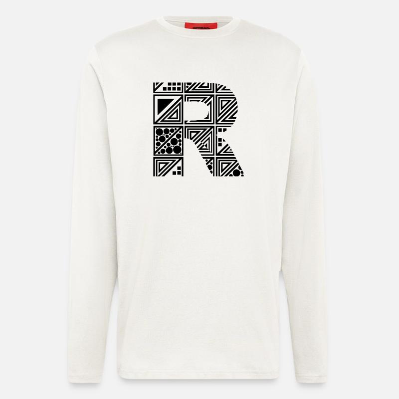 letter R - Longsleeve - made by SPREAD  - OFF WHITE