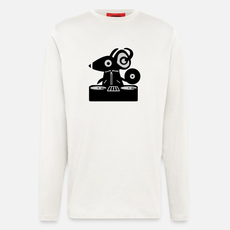 Maus DJ - Ratte - Langarmshirt - made by SPREAD  - OFF WHITE