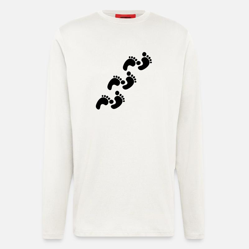 footprints - Longsleeve - made by SPREAD  - OFF WHITE