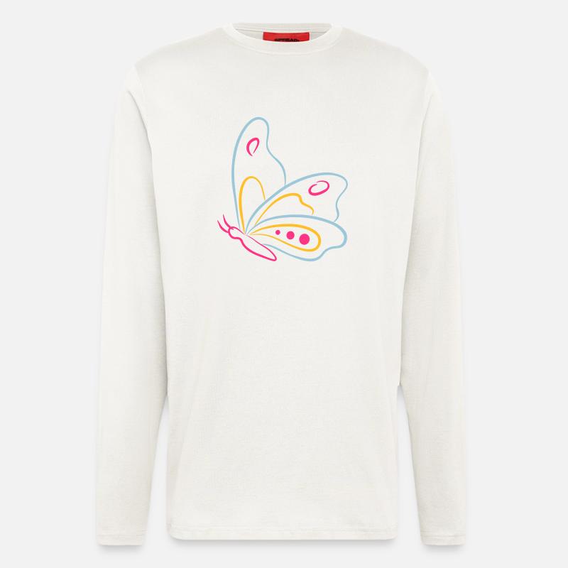 Butterfly de - Langarmshirt - made by SPREAD  - OFF WHITE