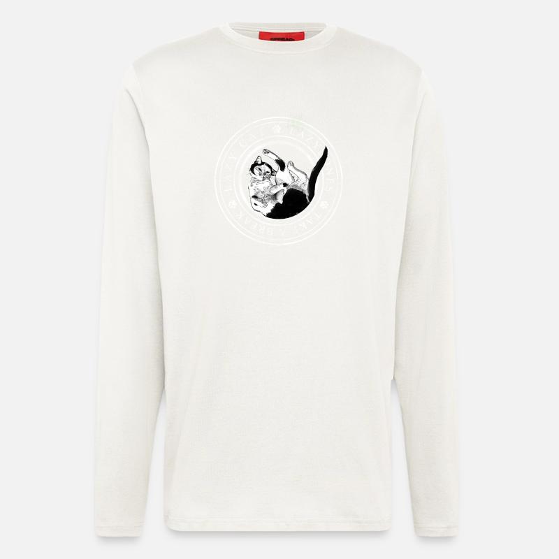 Lazy Cat Logo - Langarmshirt - made by SPREAD  - OFF WHITE
