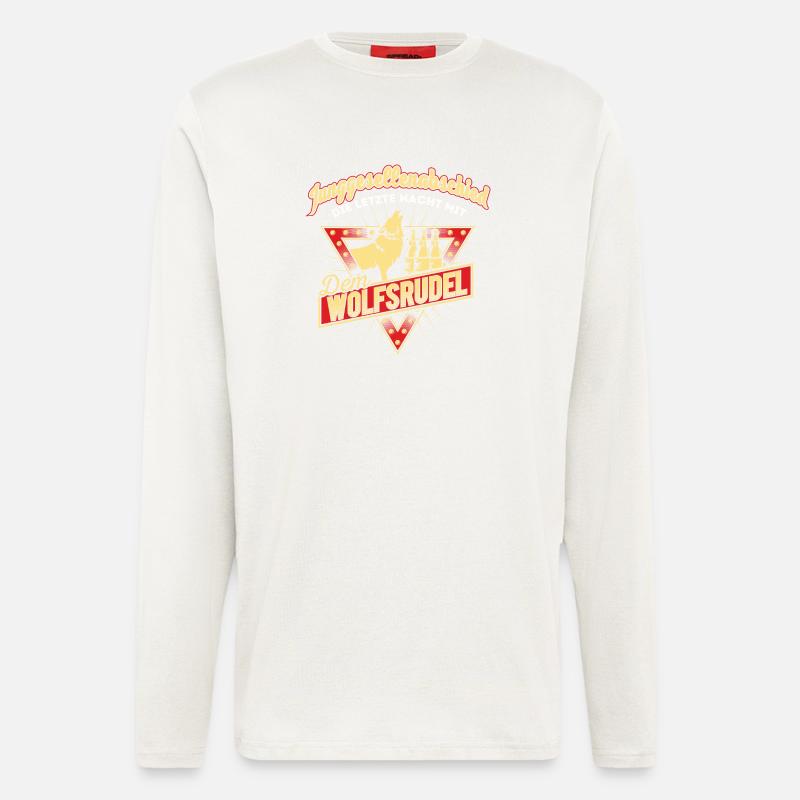 Junggesellenabschied Wolf JGA - Langarmshirt - made by SPREAD  - OFF WHITE