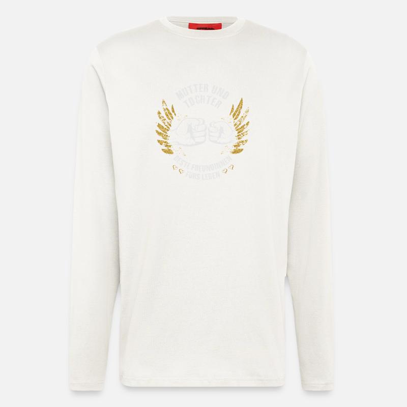 Mutter und Tochter Freundinnen - Langarmshirt - made by SPREAD  - OFF WHITE