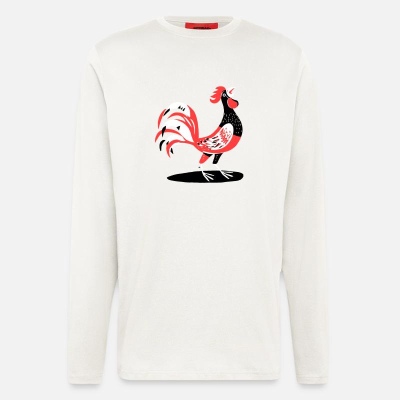 Hahn - Langarmshirt - made by SPREAD  - OFF WHITE