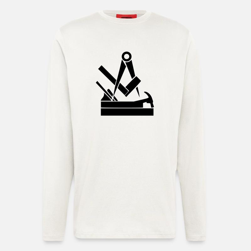 Tischlerwerkzeug - Langarmshirt - made by SPREAD - OFF WHITE