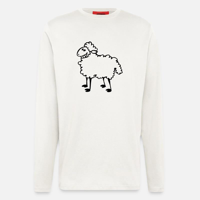 Moutons Shirts - Manches longues bio décontracté fabriqué en UE - OFF WHITE
