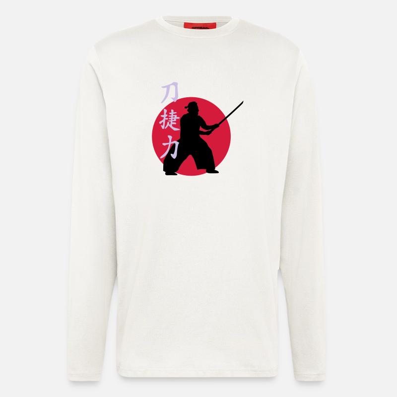 samurai_strength_victory_sword_3c - Longsleeve - made by SPREAD  - OFF WHITE