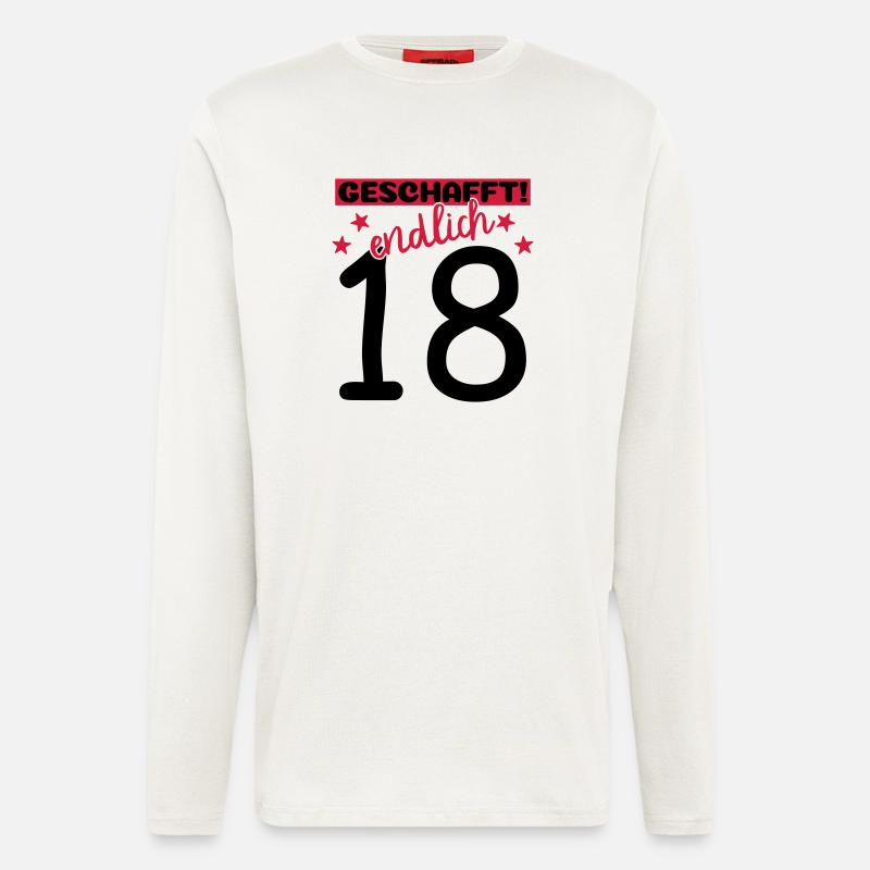 endlich 18 geschafft! - Langarmshirt - made by SPREAD  - OFF WHITE