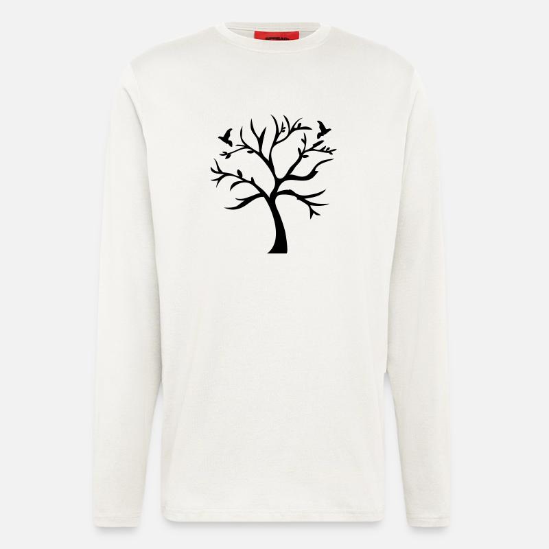 Tree & Brids - Langarmshirt - made by SPREAD  - OFF WHITE