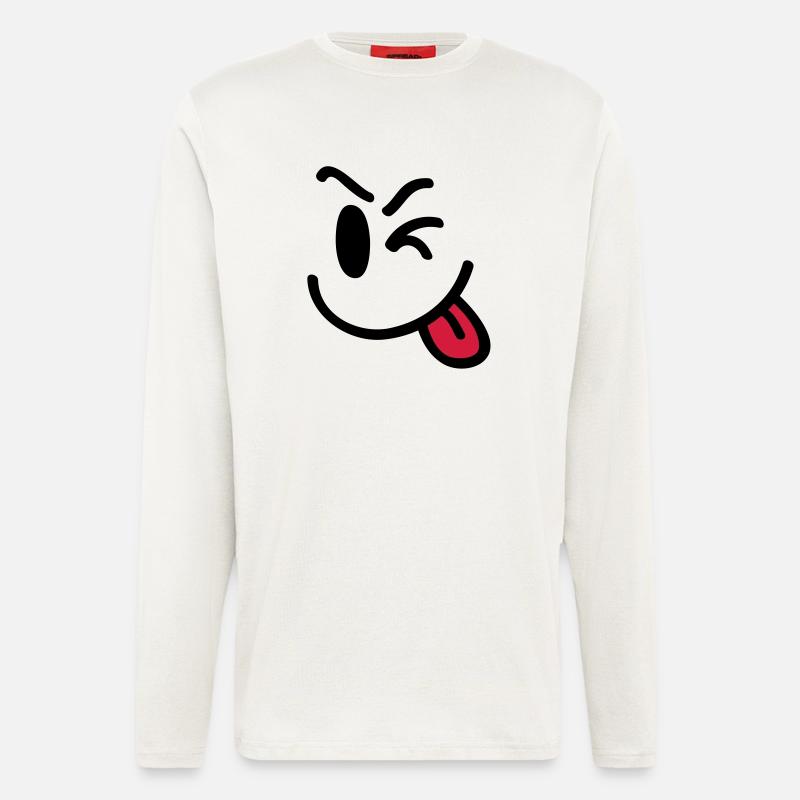 face__fun__f2 - Longsleeve - made by SPREAD  - OFF WHITE