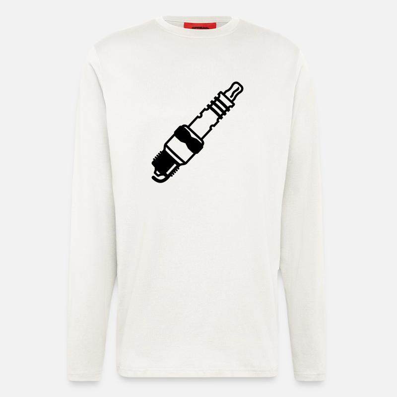 Zündkerze - Langarmshirt - made by SPREAD - OFF WHITE
