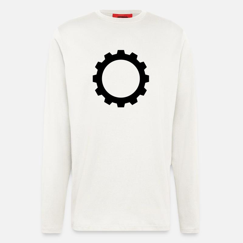 Zahnrad - Langarmshirt - made by SPREAD  - OFF WHITE