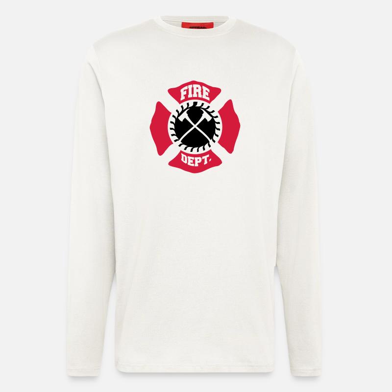 Fire Brigade logo symbol design - Longsleeve - made by SPREAD  - OFF WHITE