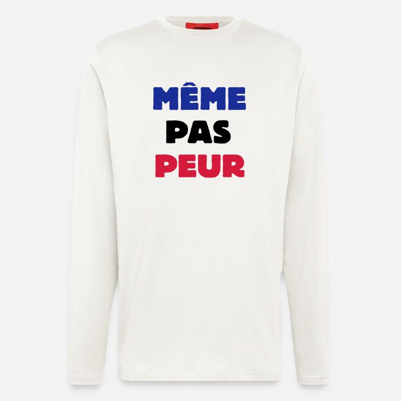 Même pas Peur - Manches longues bio décontracté fabriqué en UE - OFF WHITE