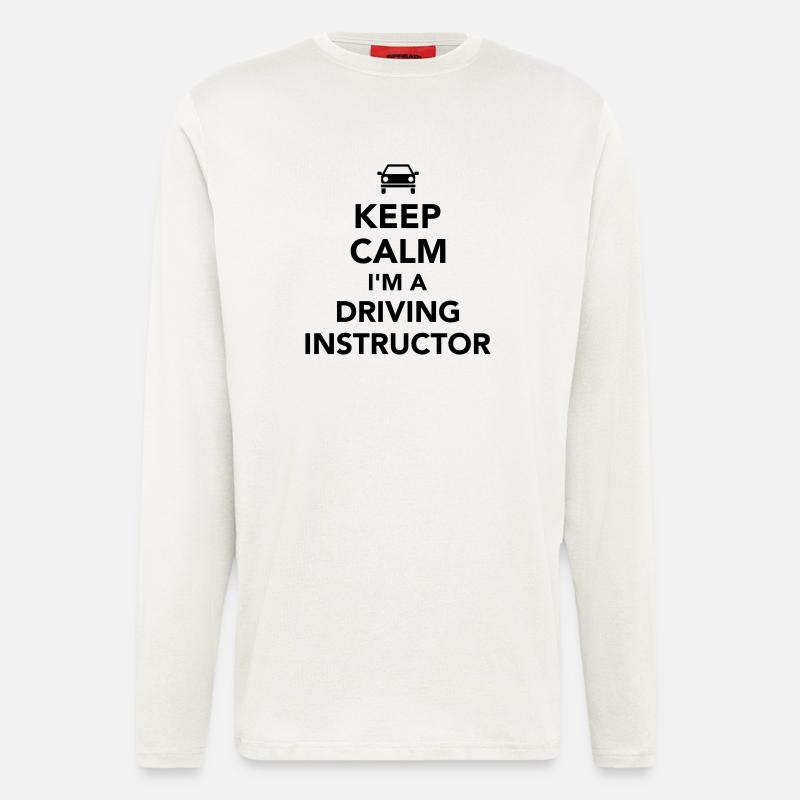 Driving instructor - Manches longues bio décontracté fabriqué en UE - OFF WHITE