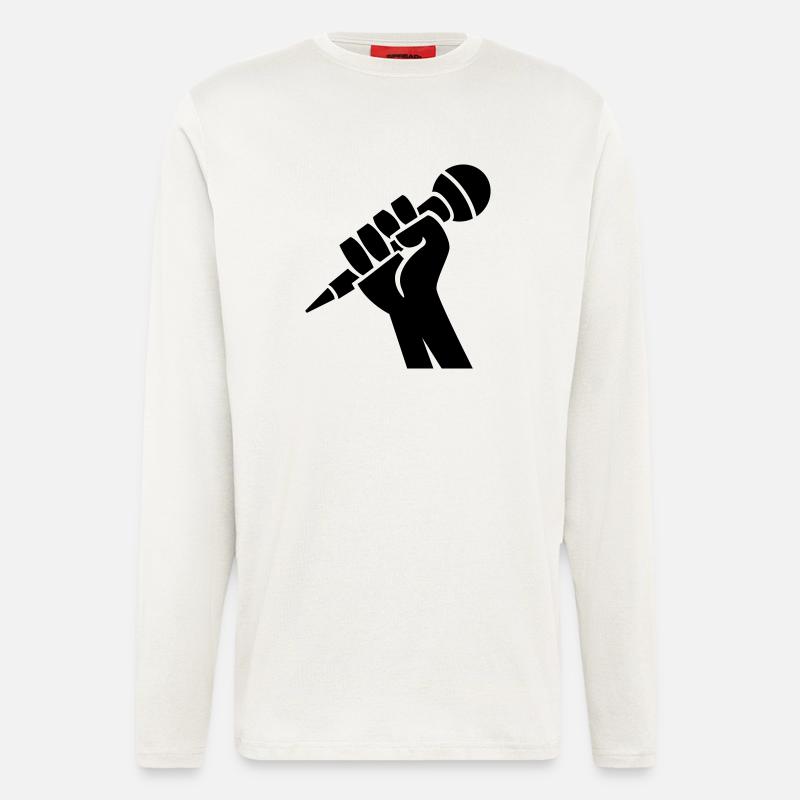 microphone - Longsleeve - made by SPREAD  - OFF WHITE