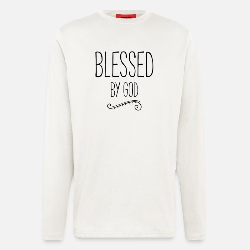 blessed by god - Langarmshirt - made by SPREAD  - OFF WHITE