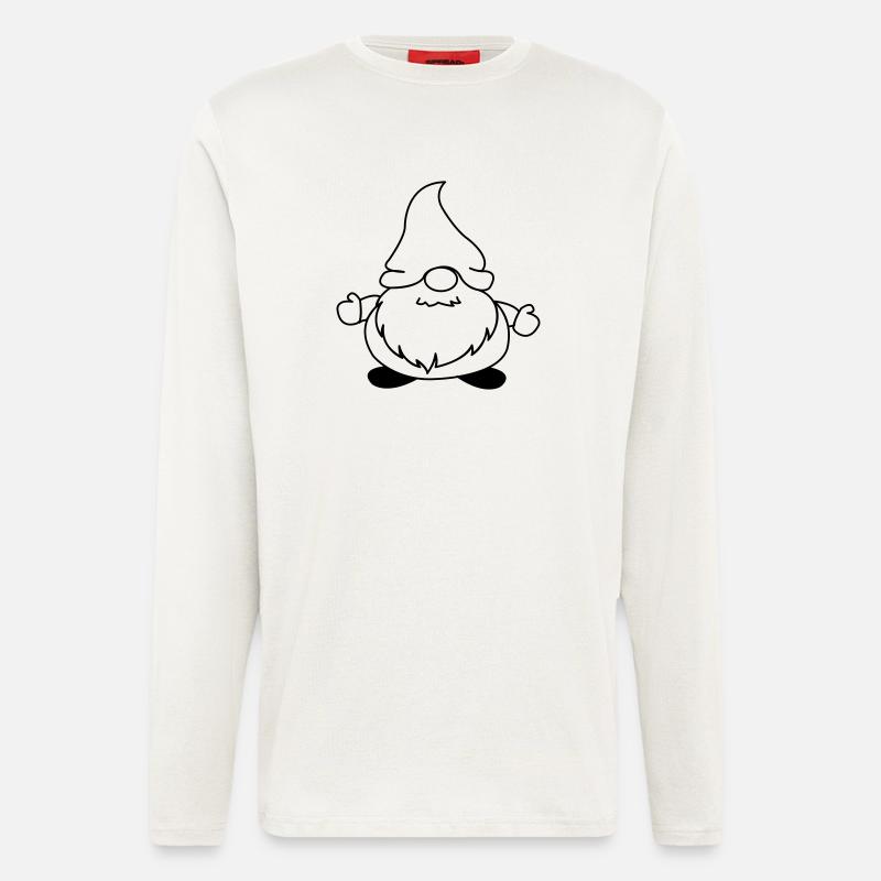 weihnachtsmann_comic_01 - Langarmshirt - made by SPREAD  - OFF WHITE