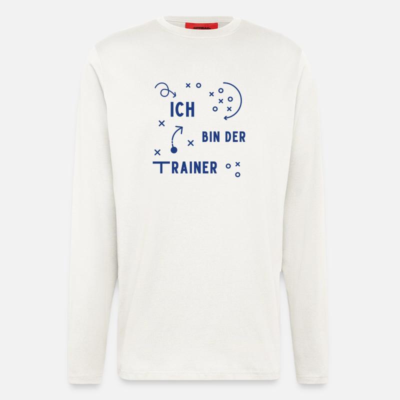 Ich bin der Trainer - Langarmshirt - made by SPREAD - OFF WHITE