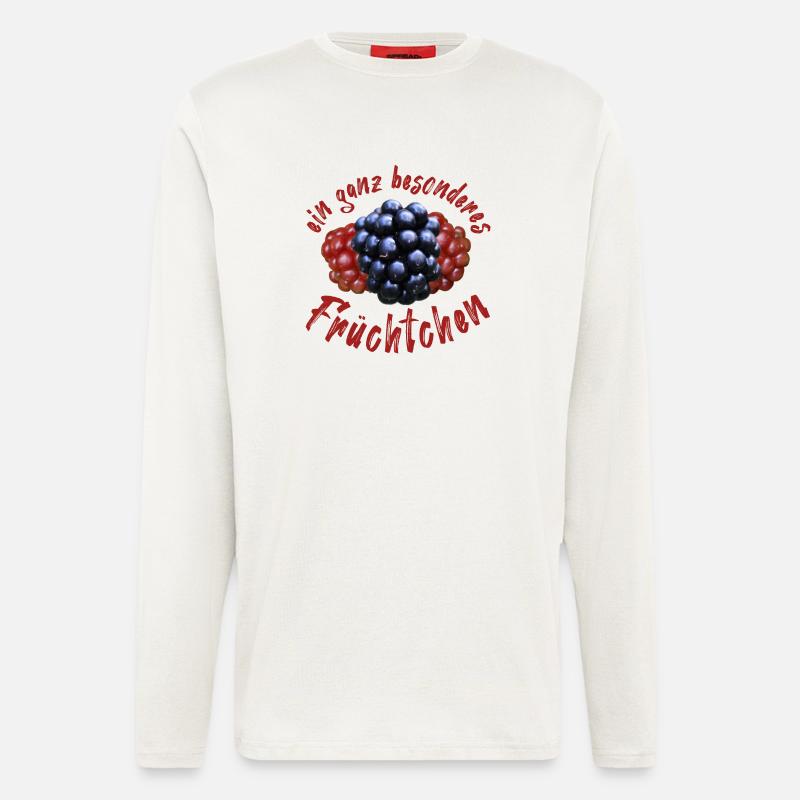 Früchtchen Brombeeren Beeren - Langarmshirt - made by SPREAD  - OFF WHITE