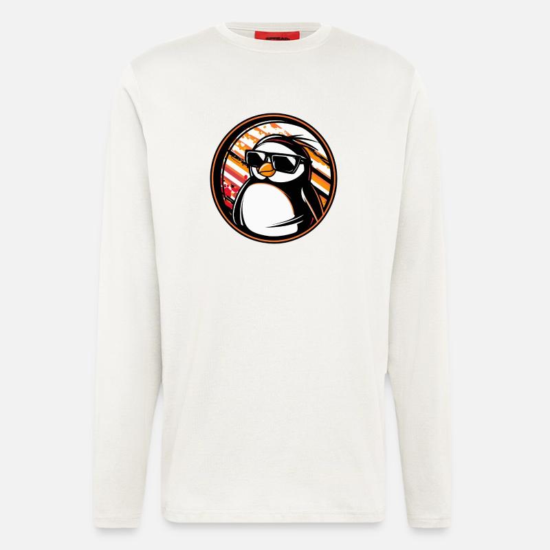 Penguin Comic Cool Summer - Longsleeve - made by SPREAD  - OFF WHITE
