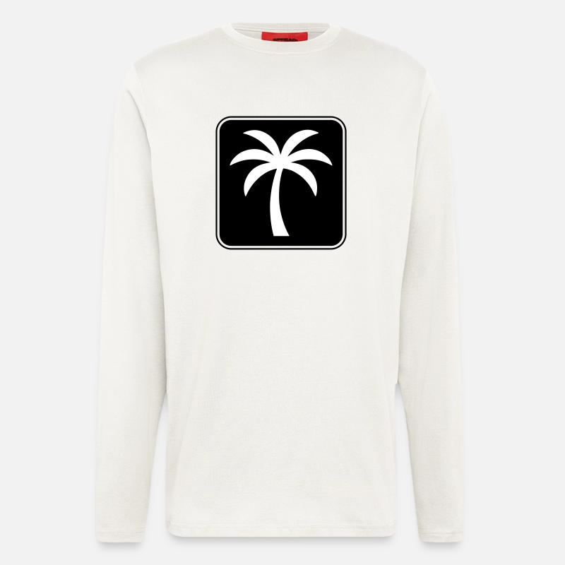 Palm Tree Icon Summer - Longsleeve - made by SPREAD  - OFF WHITE