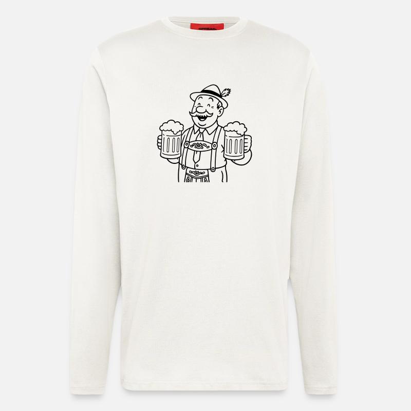 Herr Bier - Langarmshirt - made by SPREAD  - OFF WHITE
