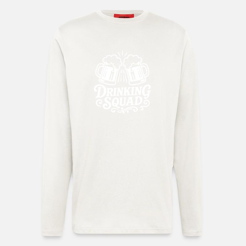 Drinking Squad Beer - Longsleeve - made by SPREAD  - OFF WHITE