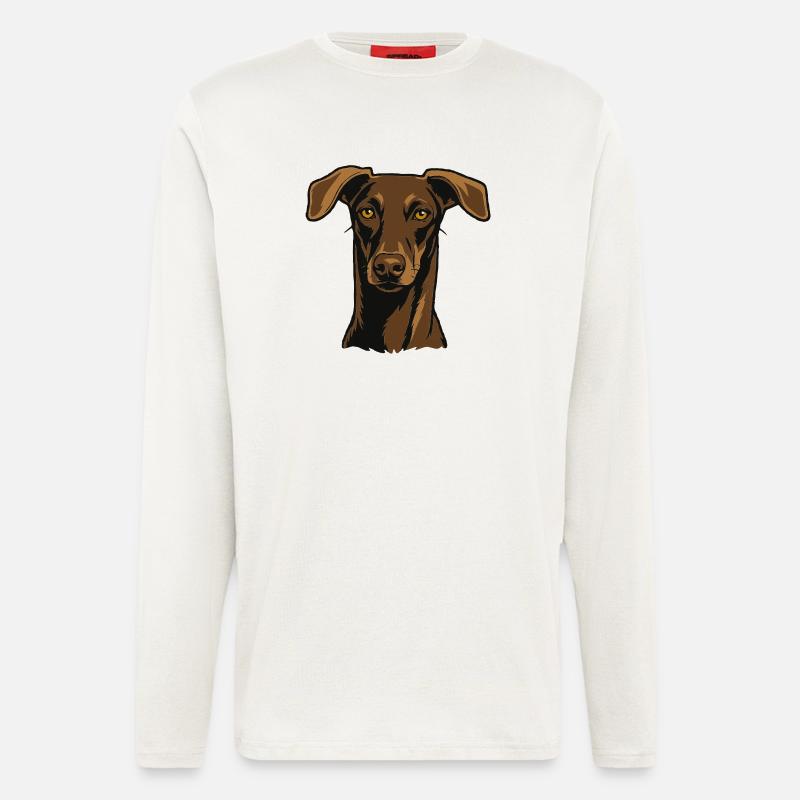 Stolzer Windhund – Edler Blick - Langarmshirt - made by SPREAD  - OFF WHITE
