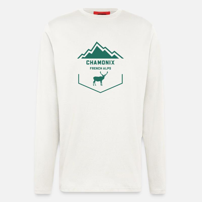 Chamonix deer - Longsleeve - made by SPREAD  - OFF WHITE