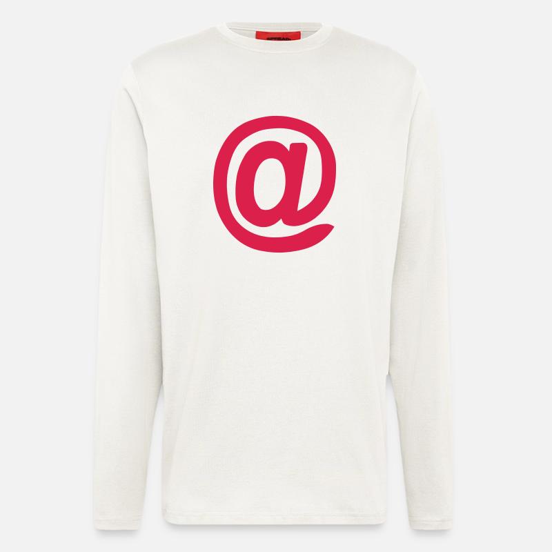 Am Schild / @ - Langarmshirt - made by SPREAD  - OFF WHITE