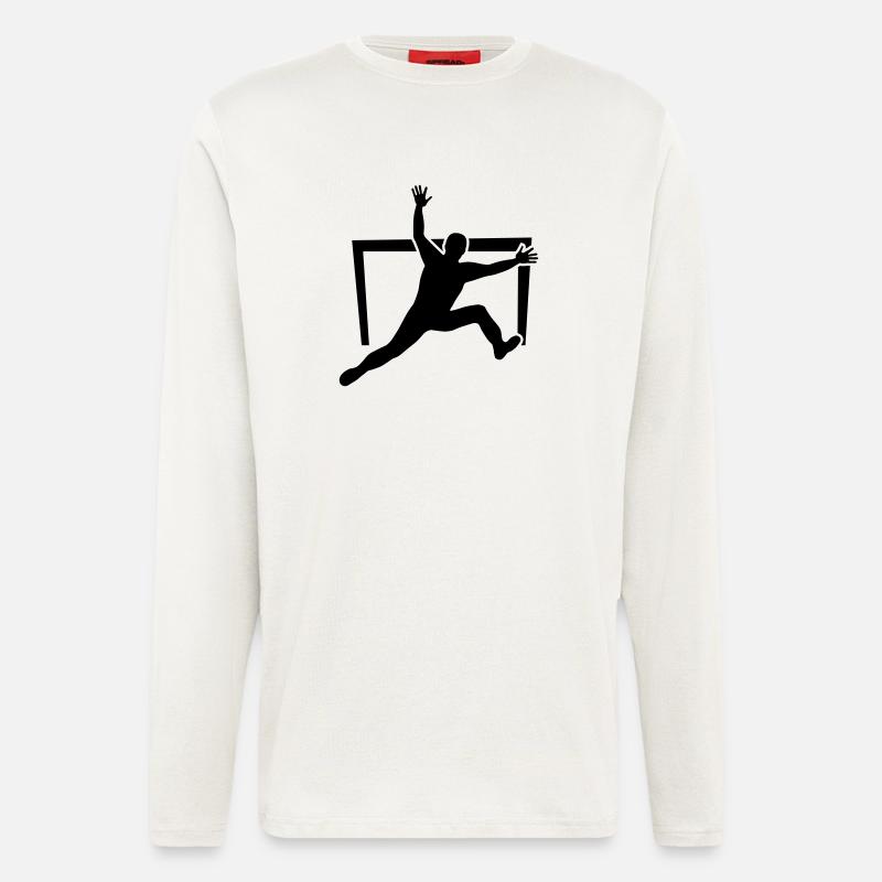 Torwart Silhouette - Langarmshirt - made by SPREAD  - OFF WHITE