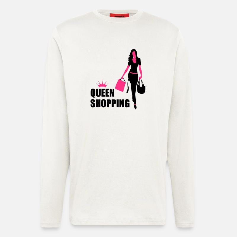 Queen Shopping Crown - Langarmshirt - made by SPREAD  - OFF WHITE