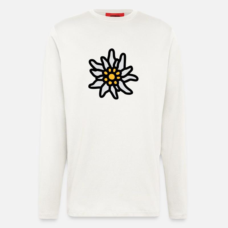 T-Shirt "Edelweiss" for , Dirndl, - Longsleeve - made by SPREAD  - OFF WHITE