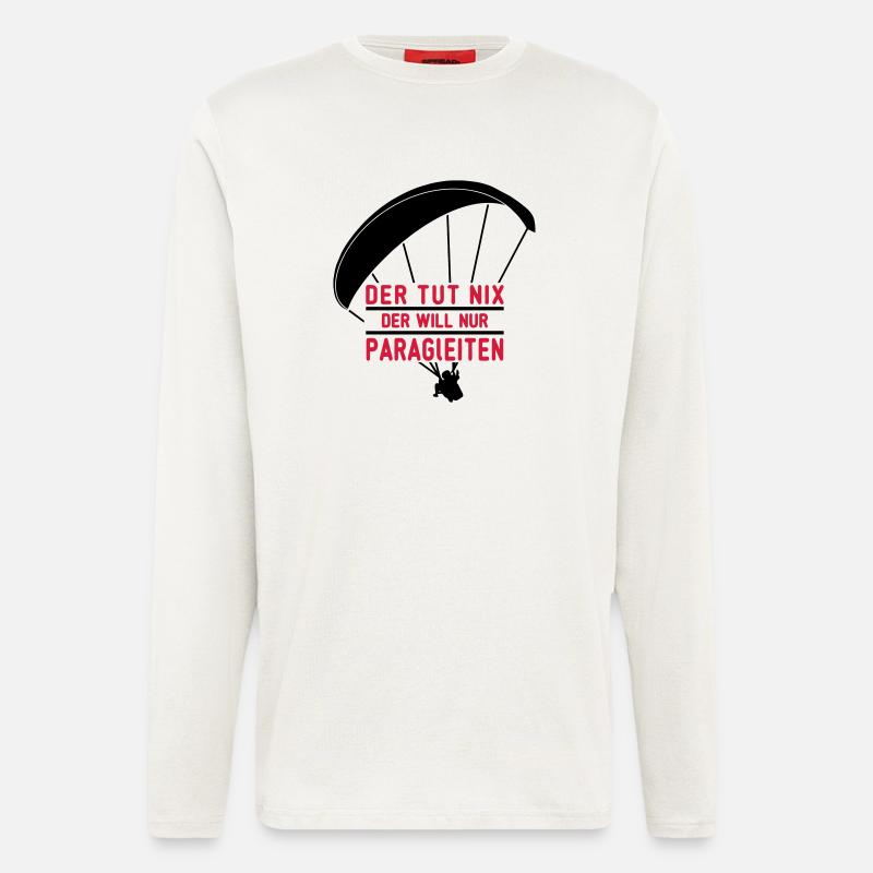 Nur Gleitschirmfliegen - Langarmshirt - made by SPREAD  - OFF WHITE