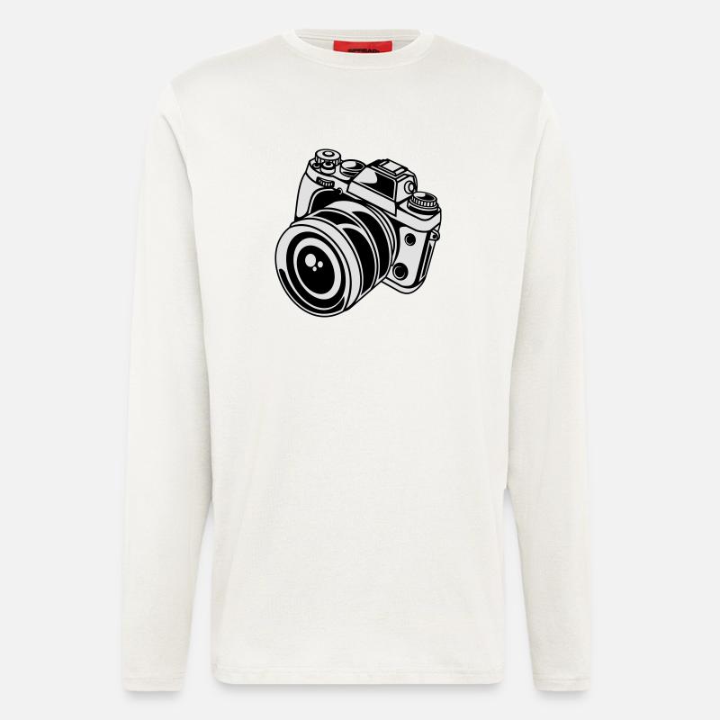 camera - Langarmshirt - made by SPREAD  - OFF WHITE