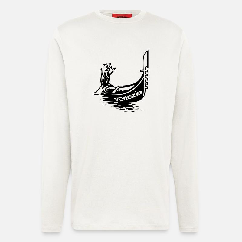 Venedig Gondel - Langarmshirt - made by SPREAD  - OFF WHITE