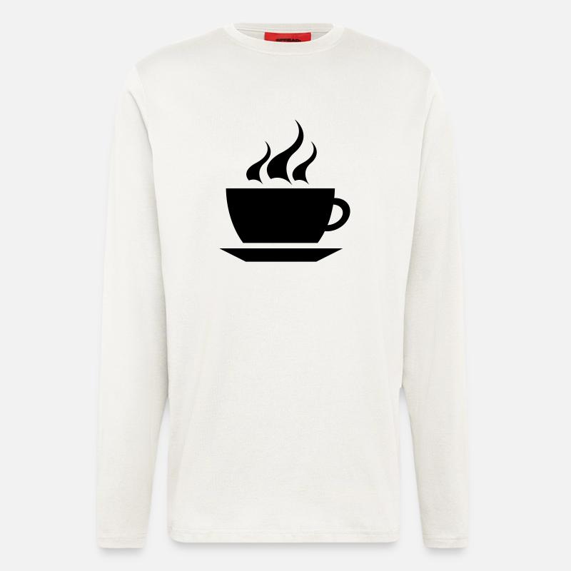 coffee cup tea cafe - Langarmshirt - made by SPREAD - OFF WHITE