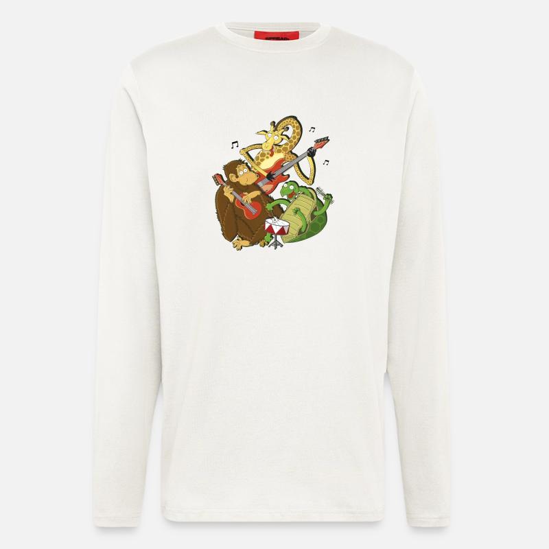 Zoo animals make music - Longsleeve - made by SPREAD - OFF WHITE