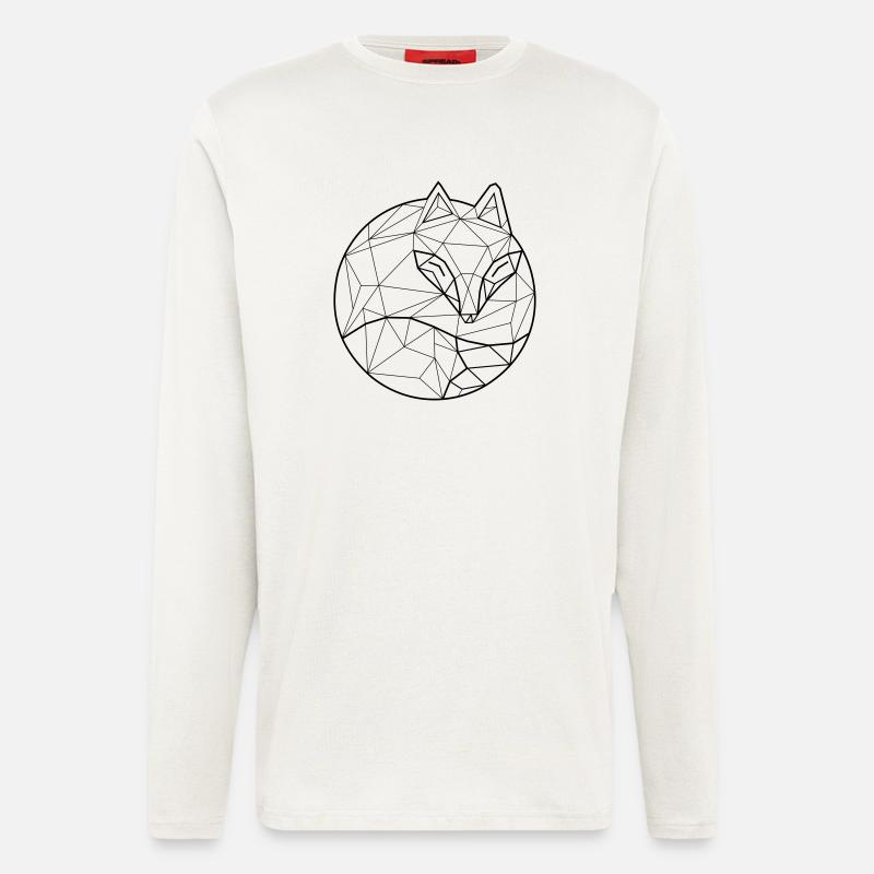 Fox Graph - Manches longues bio décontracté fabriqué en UE - OFF WHITE