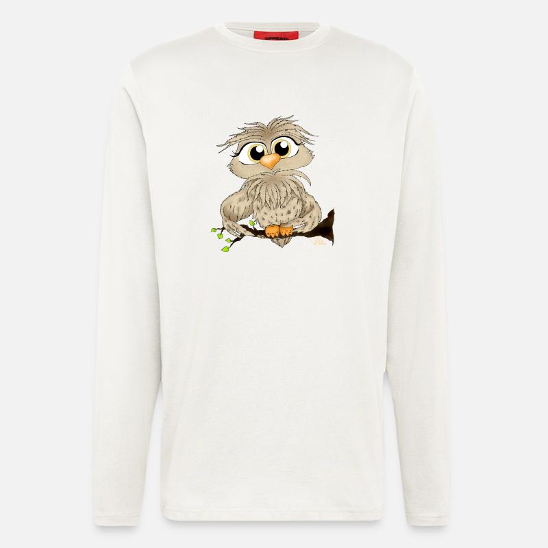 Käuzchen Hugo - Langarmshirt - made by SPREAD  - OFF WHITE
