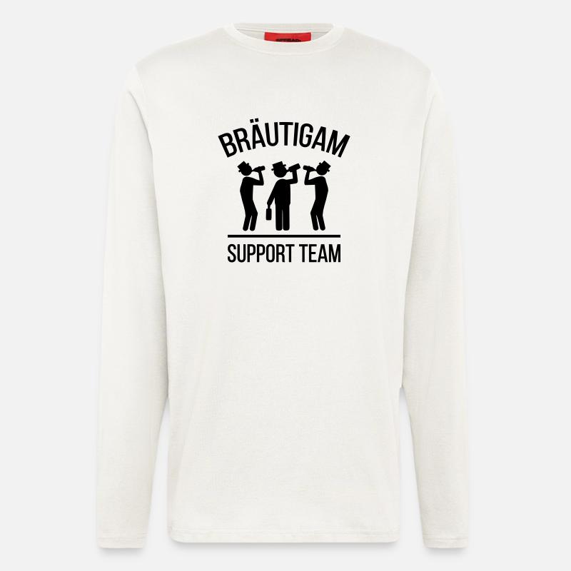 Bräutigam Support Team - Langarmshirt - made by SPREAD  - OFF WHITE