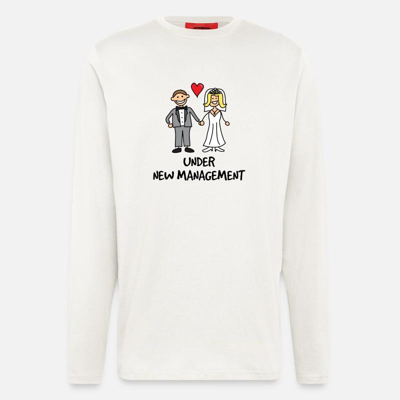 Wedding - Under New Management - Langarmshirt - made by SPREAD  - OFF WHITE