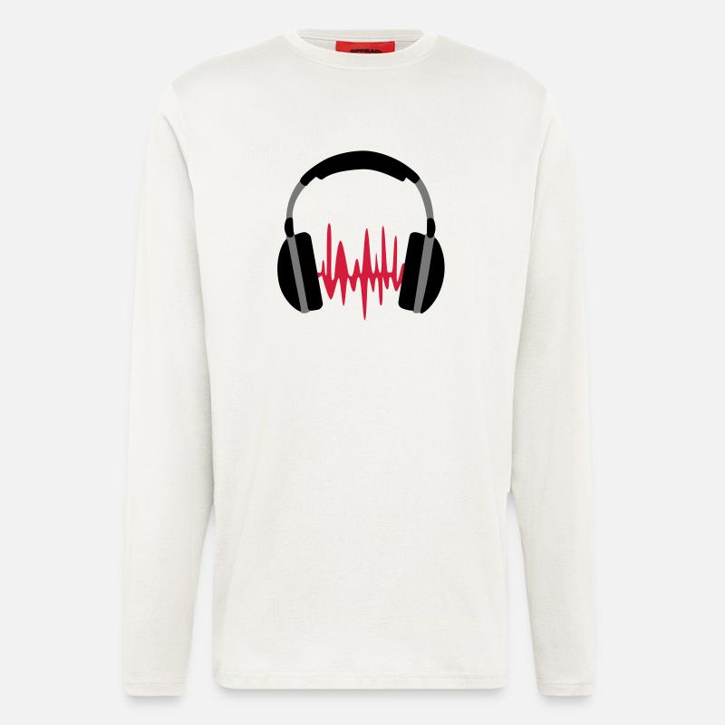 Hörlurar - Langarmshirt - made by SPREAD  - OFF WHITE