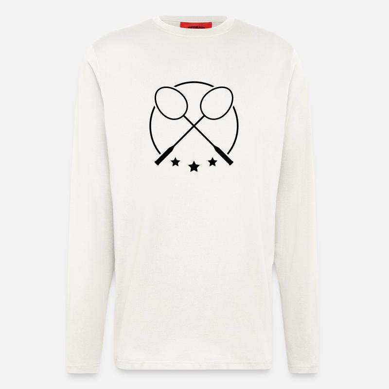 badminton_logo_ay1 - Langarmshirt - made by SPREAD  - OFF WHITE