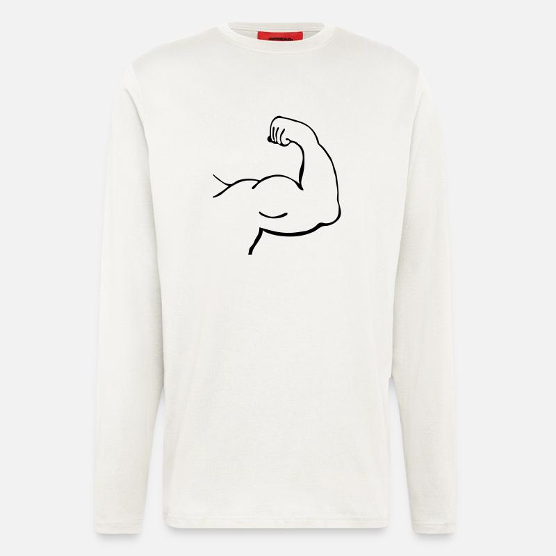 Muskeln_2_m1 - Langarmshirt - made by SPREAD - OFF WHITE