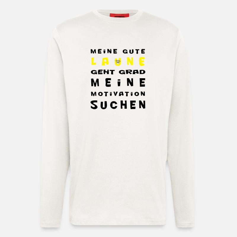 Meine gute Laune - Langarmshirt - made by SPREAD  - OFF WHITE